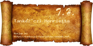 Tankóczi Henrietta névjegykártya