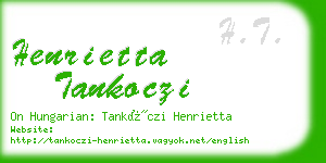 henrietta tankoczi business card